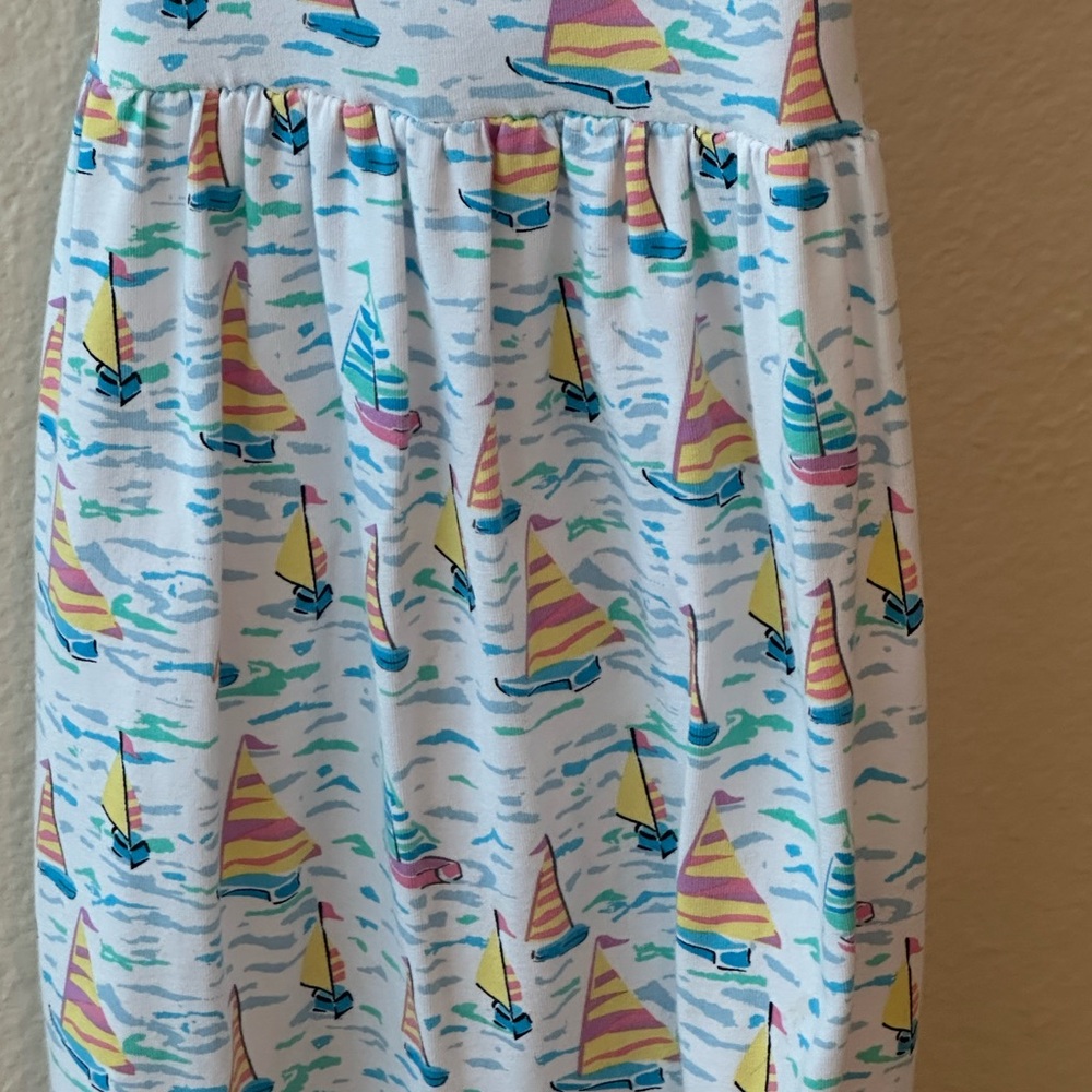 Sailboat Print Kids Dress - Picture 3 of 7